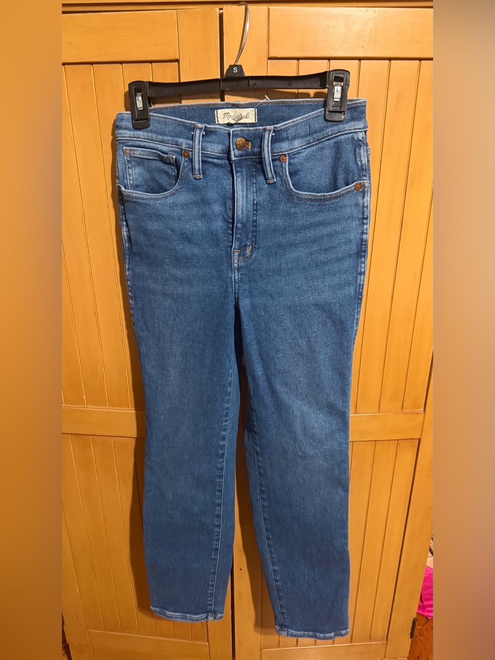 Madewell Classic High-Rise Straight Jeans in Blue Denim